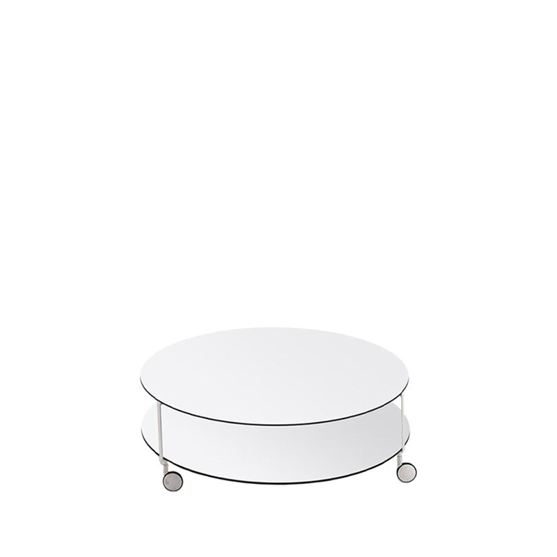 Zanotta GIRÒ Couchtisch mit Rollen Ø 110 cm