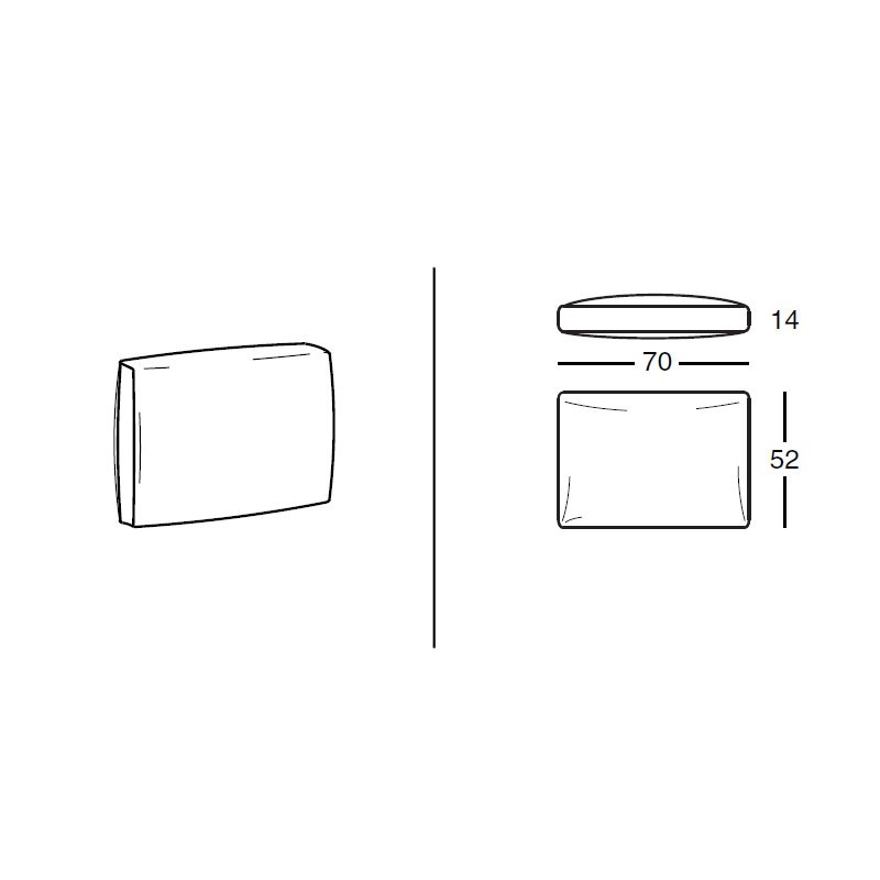Zanotta PIANOALTO Kissen 70 cm